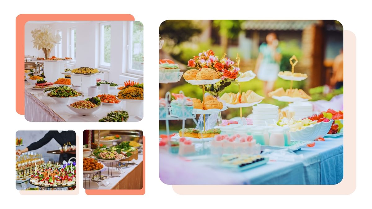 Wedding buffet image collague