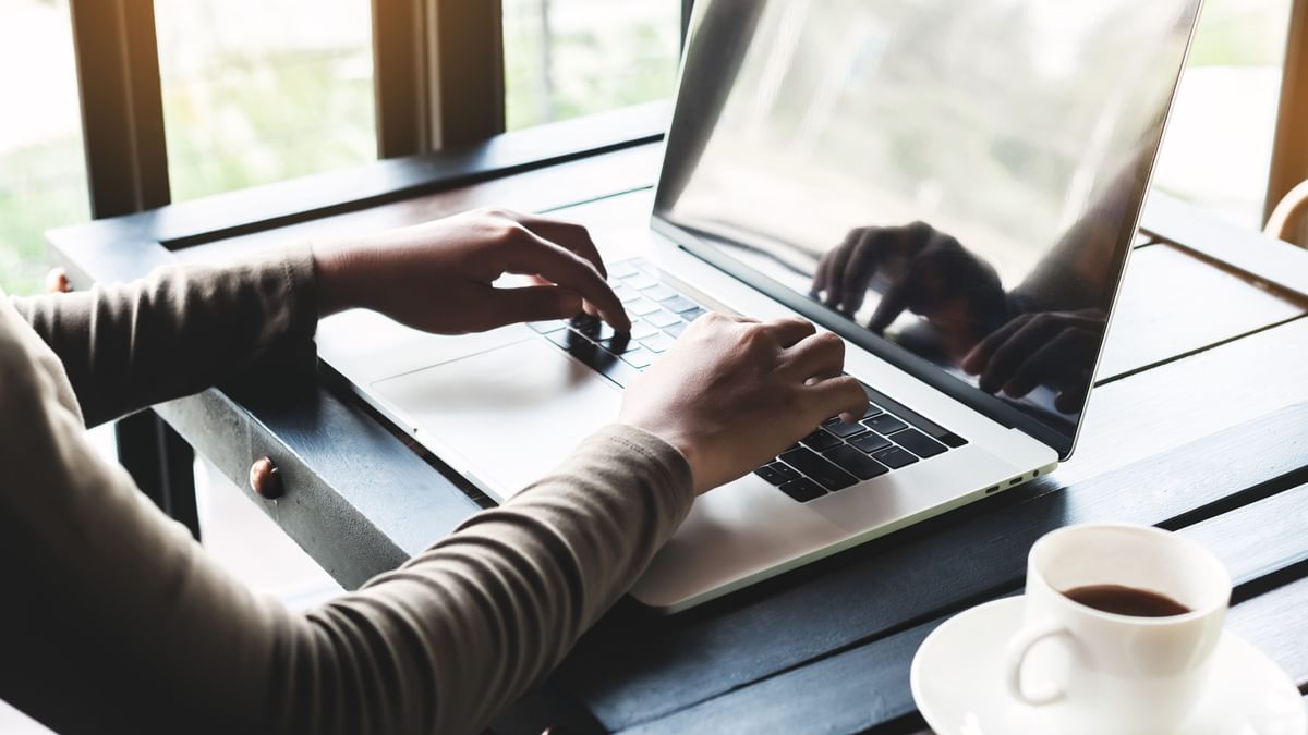 Women typing on a computer