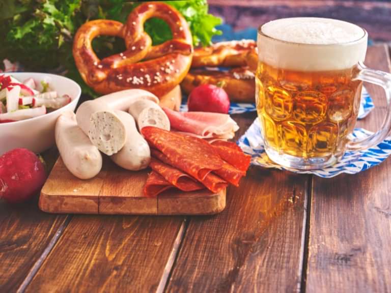 Beer, white sausage, brezel