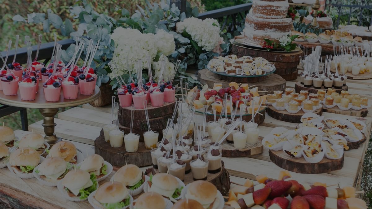 Wedding catering buffet example
