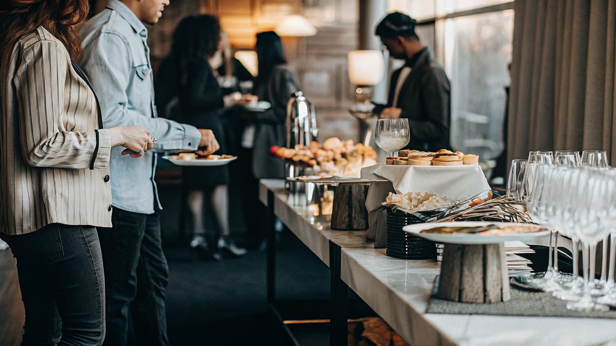 Modern catering set up