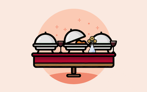 An icon for buffet primium