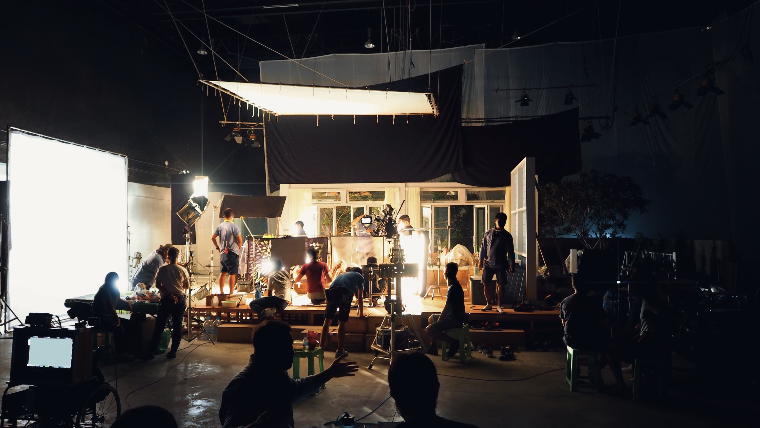 Film studio in action