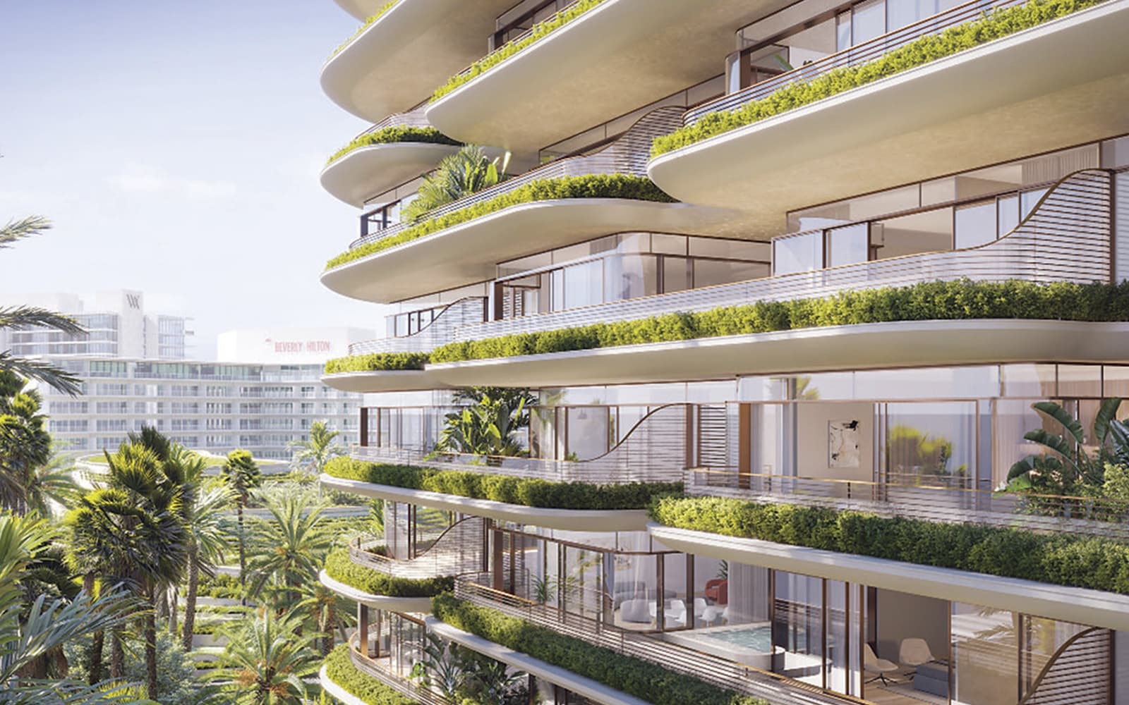 View of balconies with planting