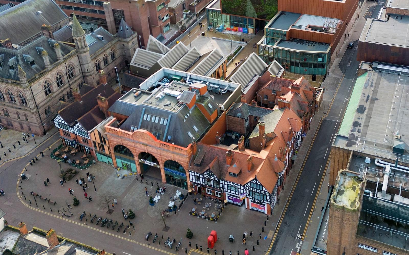 Chester Northgate - aerial view