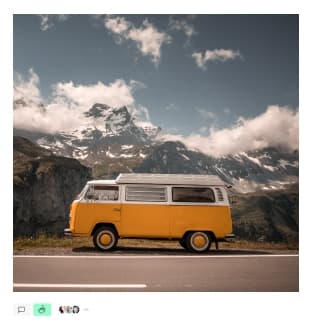 Van on the road