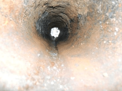 Metallic pipe erosion image