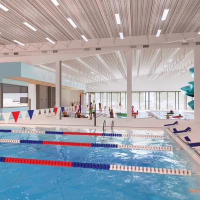 Aquatic Facility Final Design Pool Interior View drawing