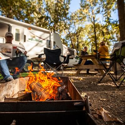 Camp Fire up close