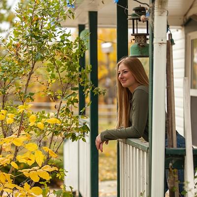 Girl on porch