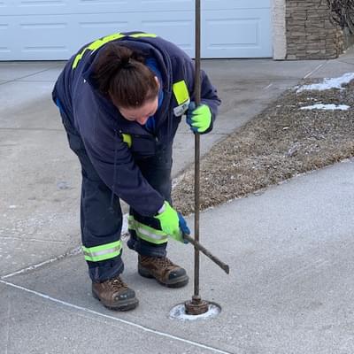 Operations staff sidewalk work 2