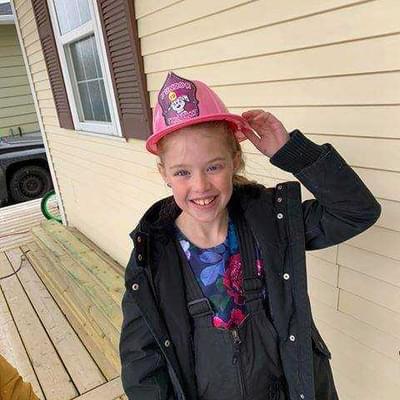 Girl with fire hat