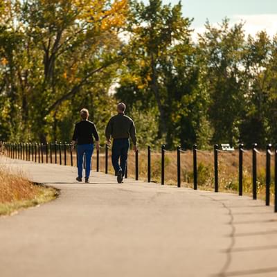 Couple Walking Happy Trails 1