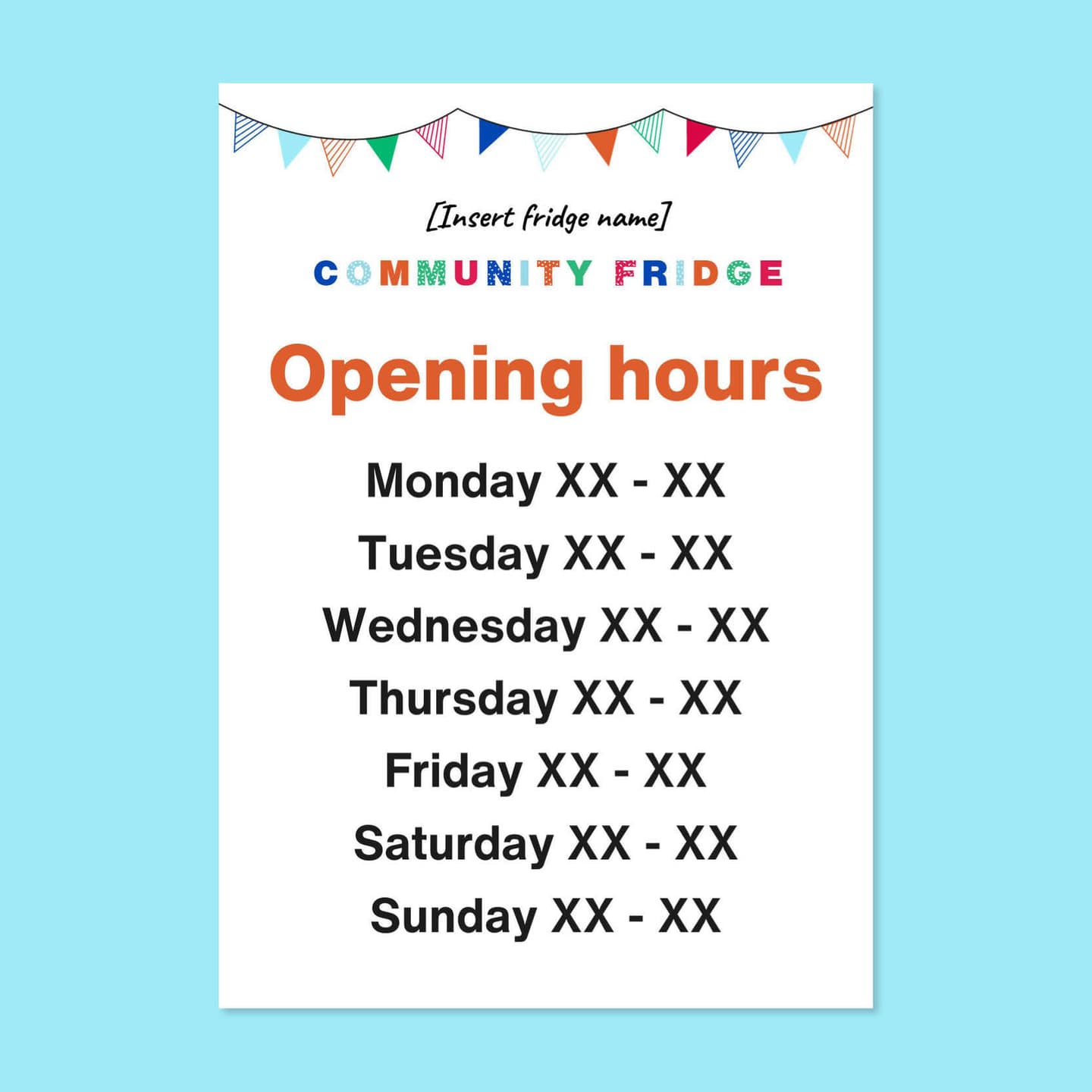 Hubbub Poster All community fridge resources - Hubbub