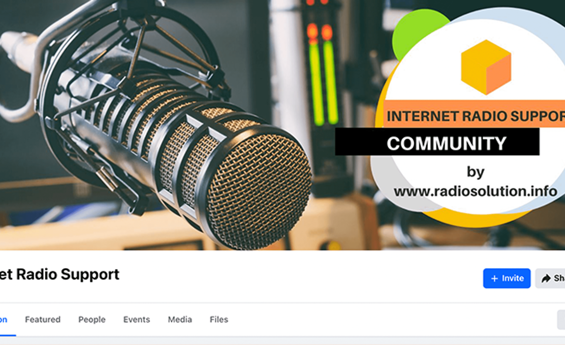 A screenshot of Internet Radio Support Facebook Group