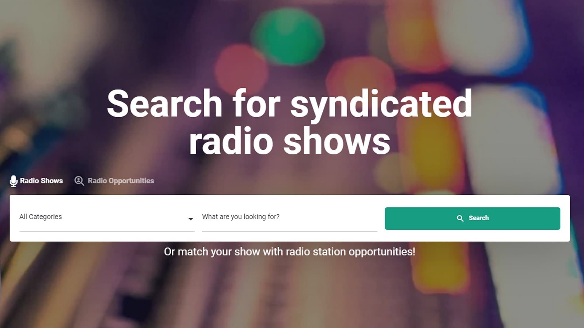 Syndishows Search Bar