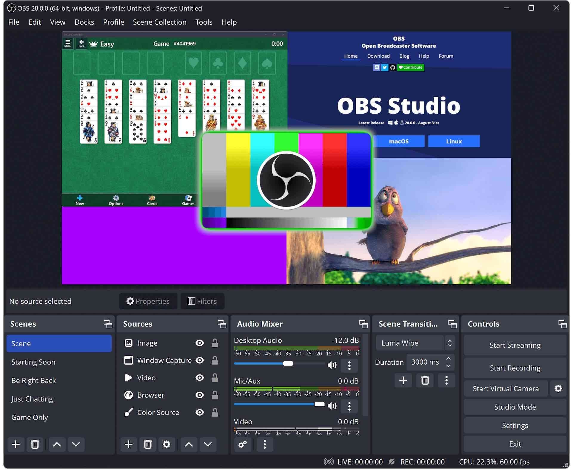 OBS in action.