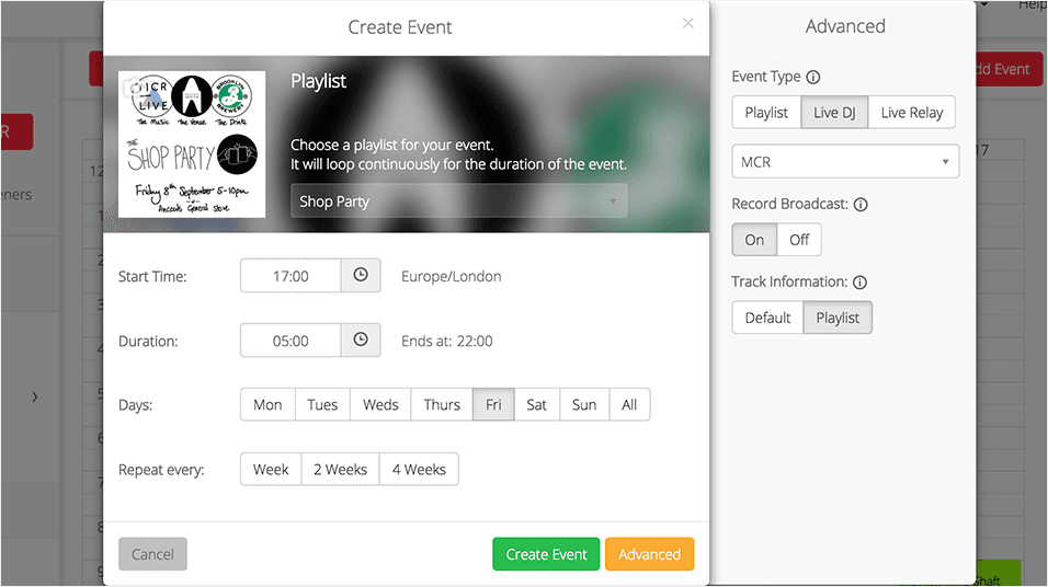 Voice Tracking Live Shop Party Event