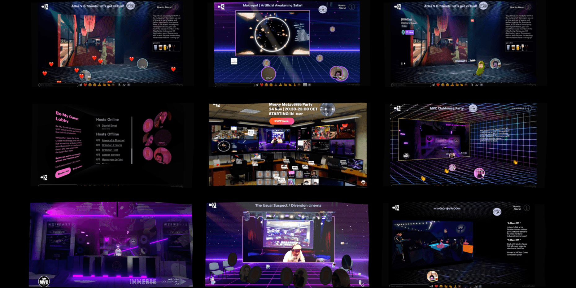 Messy Metaverse Party Gallery View