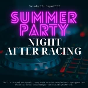 Monmore Monmore Race Tickets Saturday 27th August 2022 RESTAURANT FULLY BOOKED