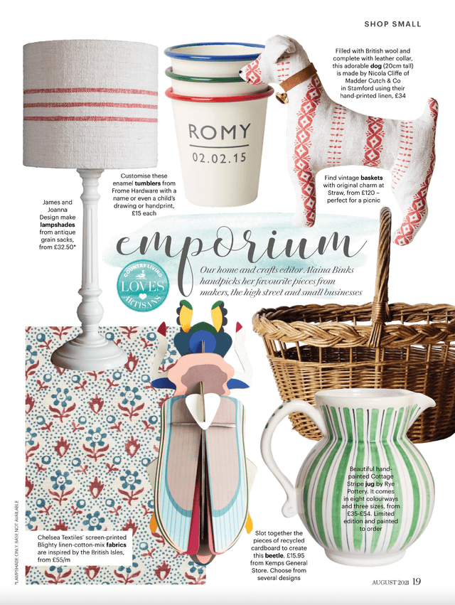 Country Living UK August 2021 Chelsea textiles