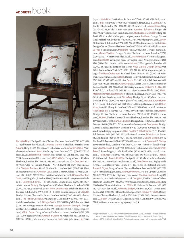 The World of Interiors February 2022 Chelsea Textiles P68