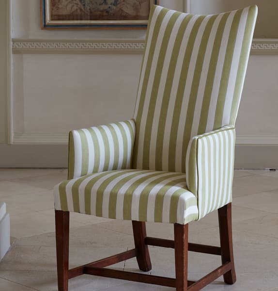 Audrey Chair Lime Green – Audrey Stripe in Yellow