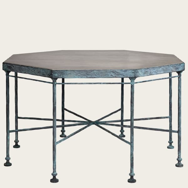 Bronze Table small 01 – Bronze octagonal coffee table