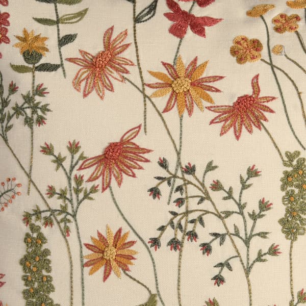 C854 R Detail 1 – Meadow Flowers in Rust