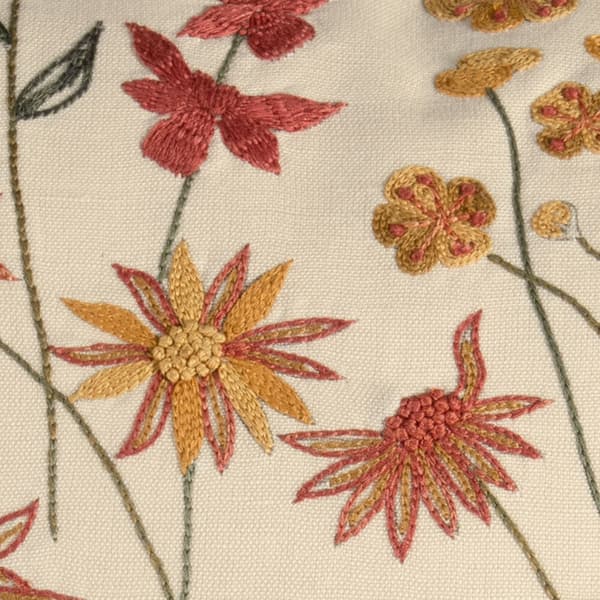 C854 R Detail 2 – Meadow Flowers in Rust
