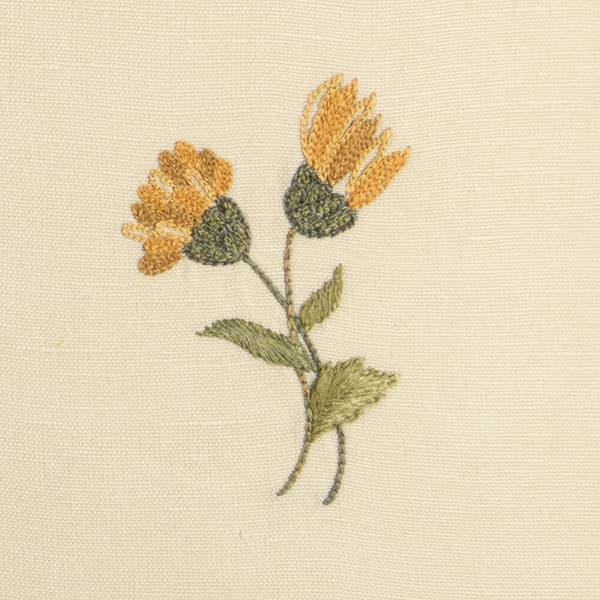 C854 SP R Detail 2 – Meadow Flowers Sprig in Rust