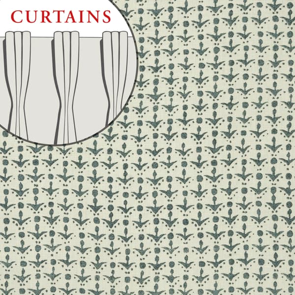 CU FP010 00 – Cupid in indigo printed curtains