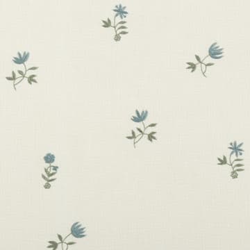 Faded wildflowers in Antique Blue