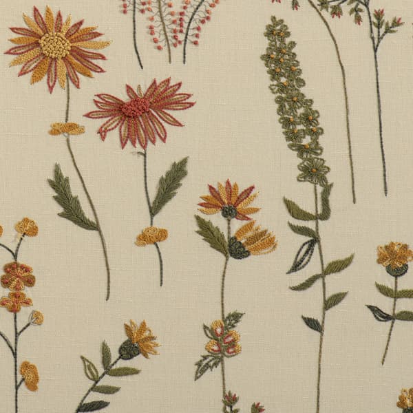 F854 R Detail 1 – Meadow Flowers in Rust