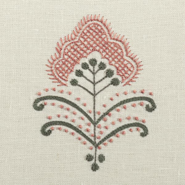 FN013 PP Detail – Moghul Flower in Pale Pink
