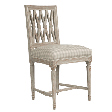 Chair with medallions on lattice