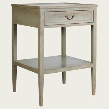 Side table with drawer & shelf