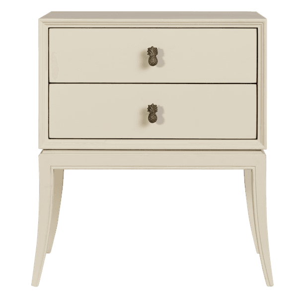 MID033 P 11 – Bedside table with two drawers with pineapple pull