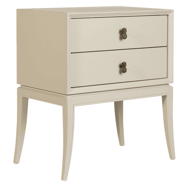 MID033 P 11a – Bedside table with two drawers with pineapple pull