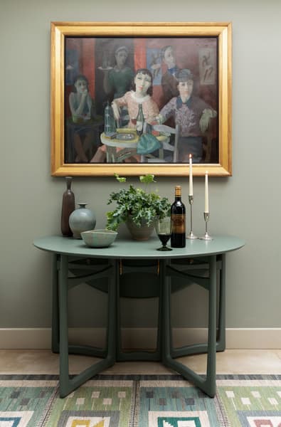 MID103 Oval Folding Table Portrait – Drop-Leaf Table