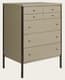 MID143A Brass framed chest of drawers