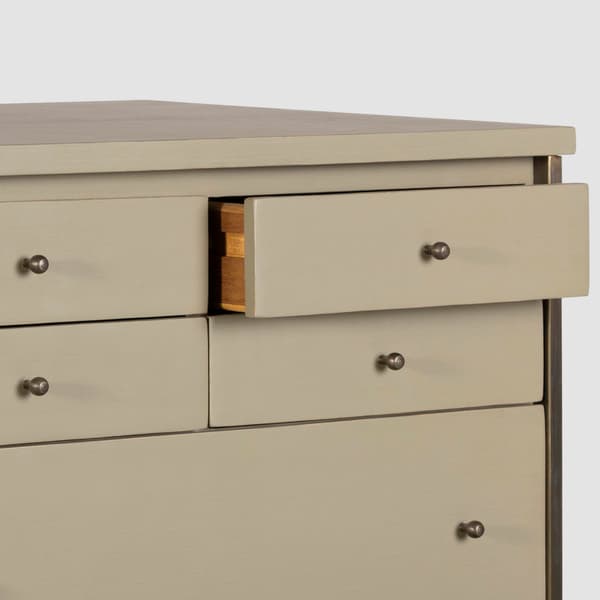 Mid143 A 12Ao – Brass framed chest of drawers