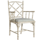TRO029 Faux bamboo armchair with lattice back