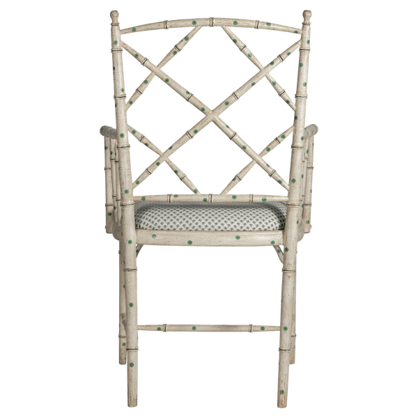 TRO029 38 Gb – Faux bamboo armchair with lattice back