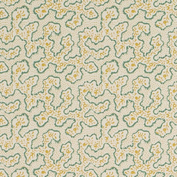 WCT001 04 Detail – Sea Meadow Wallpaper in Faded Yellow