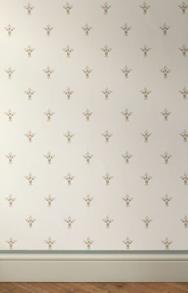 WCT004 01 Full Wall – Wisteria Wallpaper in Seafoam