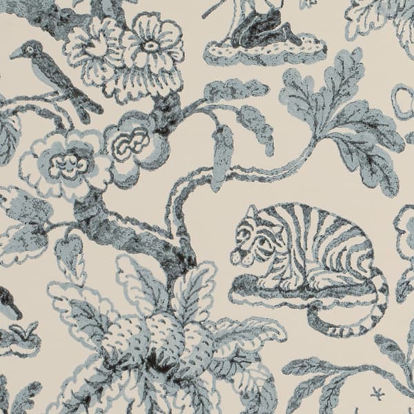 WRS001 04 Detail2 – Toile de Joie Wallpaper in Antique Blue