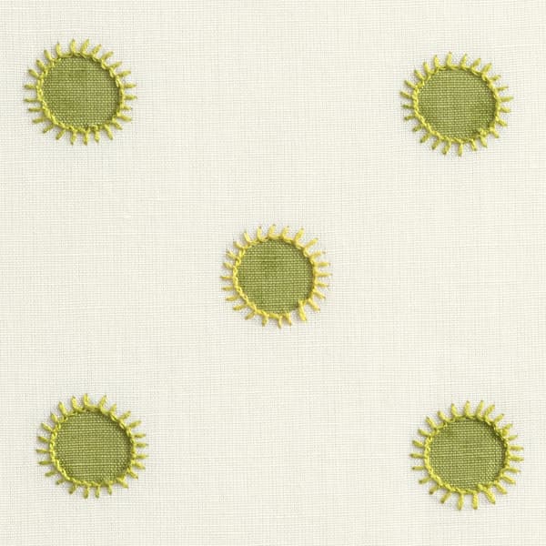 Fp3302 Ly Detail – Dots in lime with sun in lime/yellow