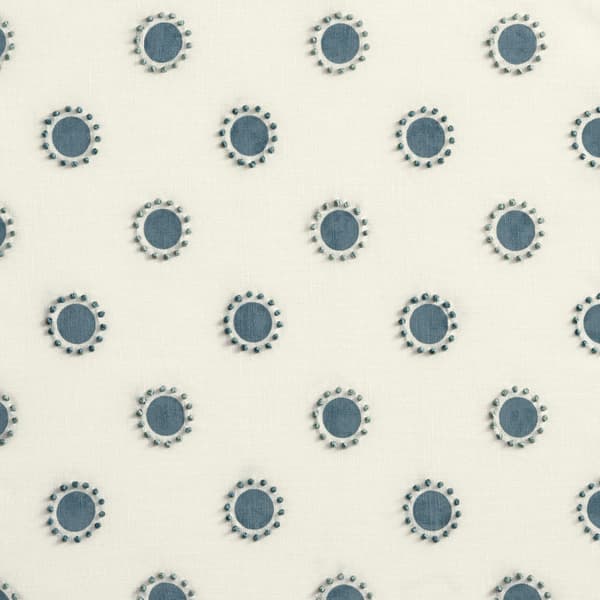 Fp3400 Is – Dots in indigo with french knots in indigo/seafoam