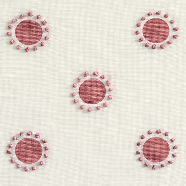 Fp3406 P Detail – Dots in pink with french knots in pink
